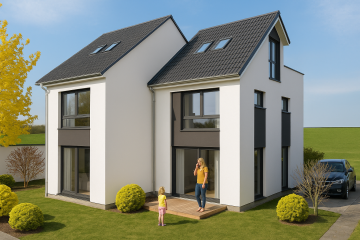 ***Genießen Sie die Sommerabende auf der Dachterrasse***, 55299 Bodenheim, Doppelhaushälfte